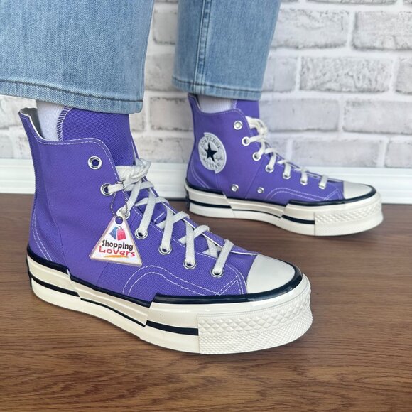 ⭐Converse Chuck 70 Plus Mor Hi Platform Sz 8 Women's Shoes Purple A12523C⭐ - Picture 3 of 12